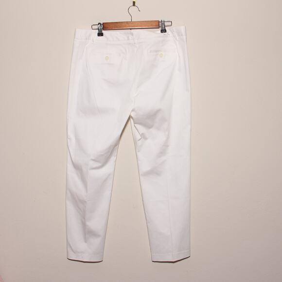 NEW Charter Club White Ankle Pants Size 14 Modern Fit Cotton Blend - Picture 2 of 9